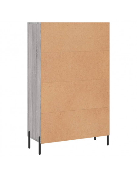 Credenza Grigio Sonoma 69,5x31x115 cm in Legno Multistrato