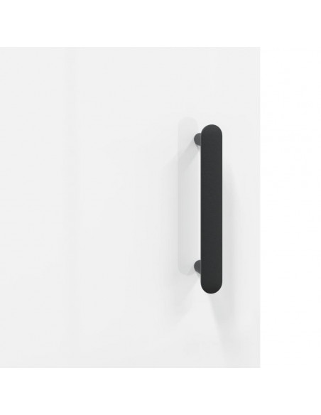 Credenza Bianco Lucido 69,5x31x115 cm in Legno Multistrato