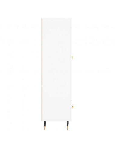 Credenza Bianca 69,5x31x115 cm in Legno Multistrato