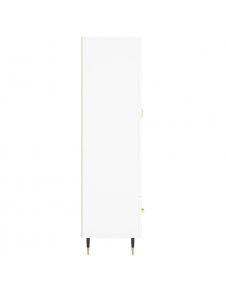 Credenza Bianca 69,5x31x115 cm in Legno Multistrato