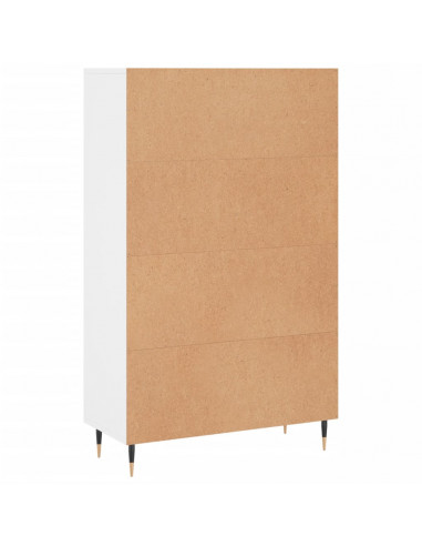 Credenza Bianca 69,5x31x115 cm in Legno Multistrato