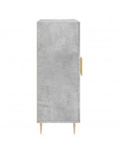 Credenza Grigio Cemento 69,5x34x90 cm in Legno Multistrato 2