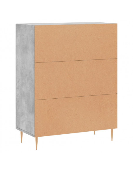 Credenza Grigio Cemento 69,5x34x90 cm in Legno Multistrato