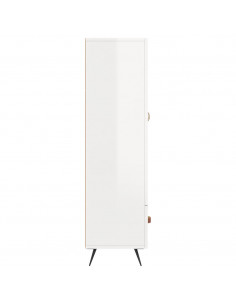 Credenza Bianco Lucido 69,5x31x115 cm in Legno Multistrato 2