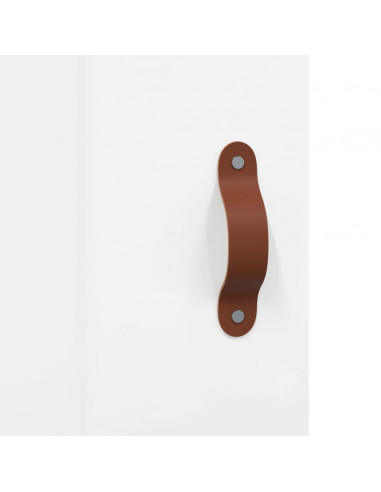 Credenza Bianco Lucido 69,5x31x115 cm in Legno Multistrato