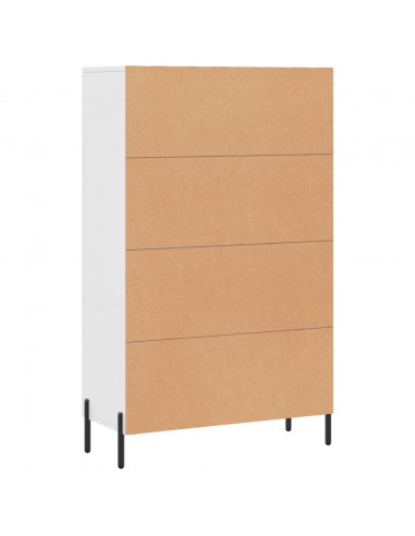 Credenza Bianca 69,5x31x115 cm in Legno Multistrato