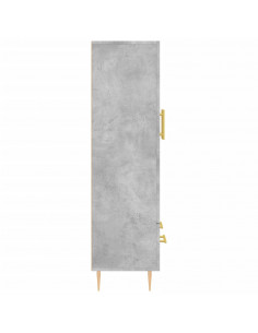 Credenza Grigio Cemento 69,5x31x115 cm in Legno Multistrato 2