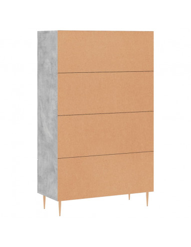 Credenza Grigio Cemento 69,5x31x115 cm in Legno Multistrato