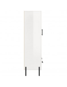 Credenza Bianco Lucido 69,5x31x115 cm in Legno Multistrato 2