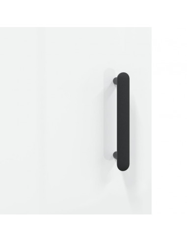 Credenza Bianco Lucido 69,5x31x115 cm in Legno Multistrato