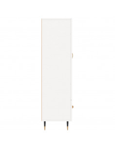 Credenza Bianca 69,5x31x115 cm in Legno Multistrato 2