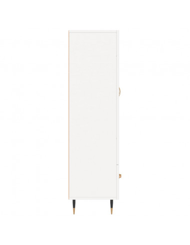 Credenza Bianca 69,5x31x115 cm in Legno Multistrato