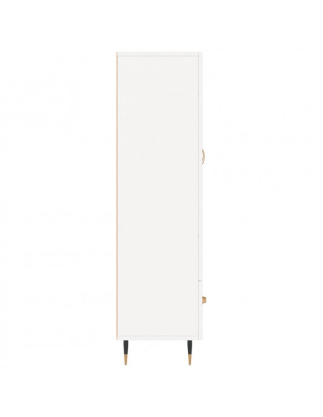 Credenza Bianca 69,5x31x115 cm in Legno Multistrato