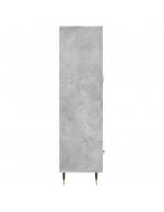 Credenza Grigio Cemento 69,5x31x115 cm in Legno Multistrato 2