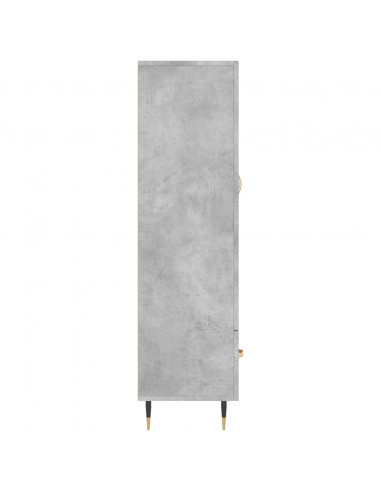Credenza Grigio Cemento 69,5x31x115 cm in Legno Multistrato