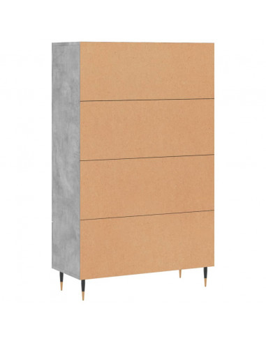 Credenza Grigio Cemento 69,5x31x115 cm in Legno Multistrato