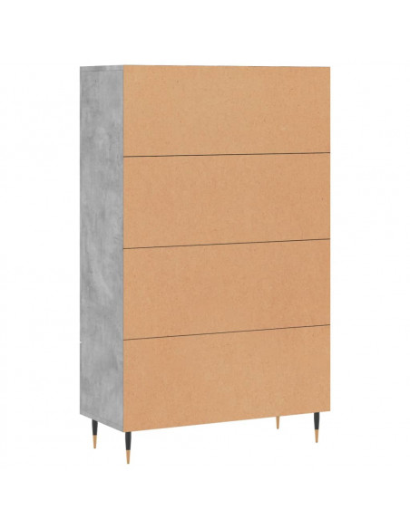 Credenza Grigio Cemento 69,5x31x115 cm in Legno Multistrato
