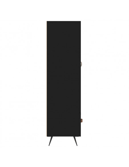 Credenza Nera 69,5x31x115 cm in Legno Multistrato