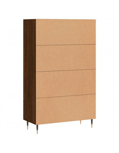 Credenza Rovere Marrone 69,5x31x115 cm in Legno Multistrato
