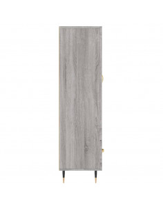 Credenza Grigio Sonoma 69,5x31x115 cm in Legno Multistrato 2
