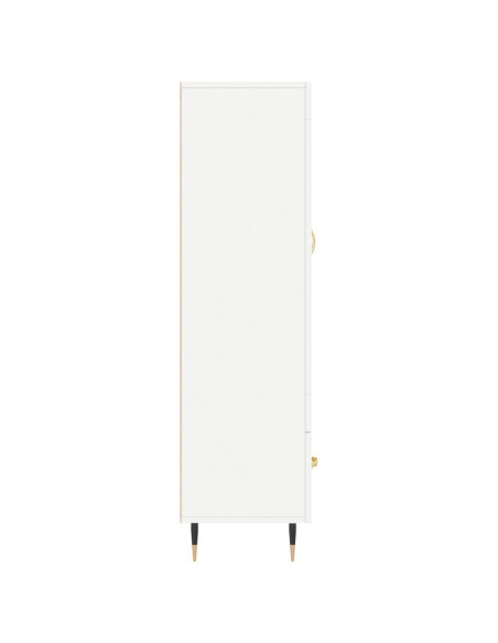 Credenza Bianca 69,5x31x115 cm in Legno Multistrato