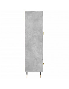 Credenza Grigio Cemento 69,5x31x115 cm in Legno Multistrato 2