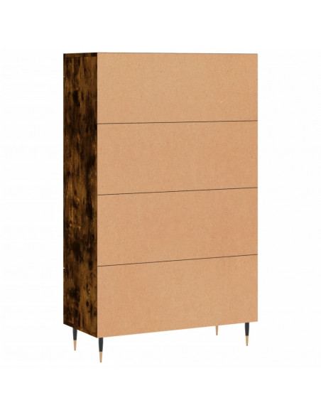 Credenza Rovere Fumo 69,5x31x115 cm in Legno Multistrato