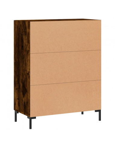 Credenza Rovere Fumo 69,5x34x90 cm in Legno Multistrato