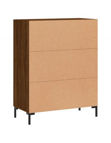 Credenza Rovere Marrone 69,5x34x90 cm in Legno Multistrato