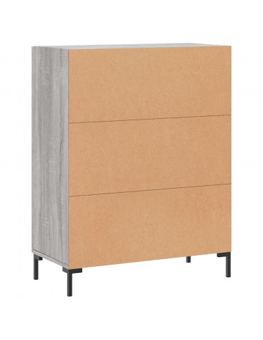 Credenza Grigio Sonoma 69,5x34x90 cm in Legno Multistrato