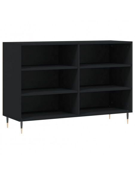 Credenza Nera 103,5x35x70 cm in Legno Multistrato