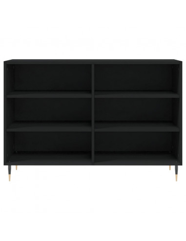 Credenza Nera 103,5x35x70 cm in Legno Multistrato