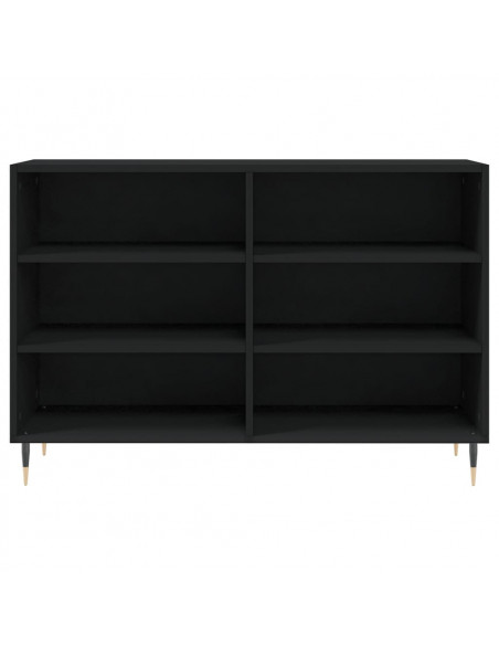 Credenza Nera 103,5x35x70 cm in Legno Multistrato