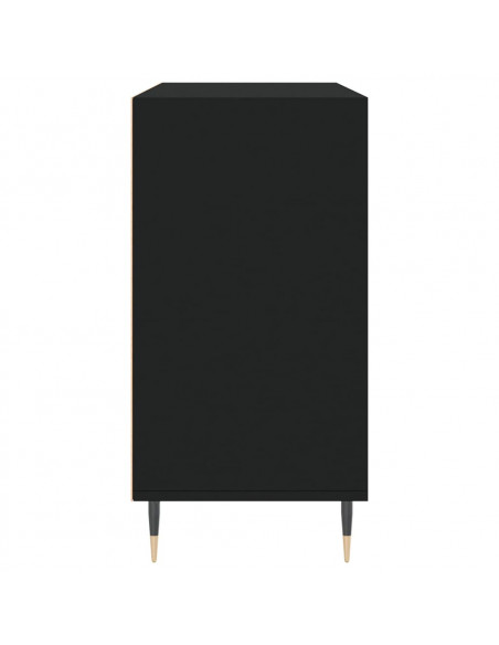 Credenza Nera 103,5x35x70 cm in Legno Multistrato