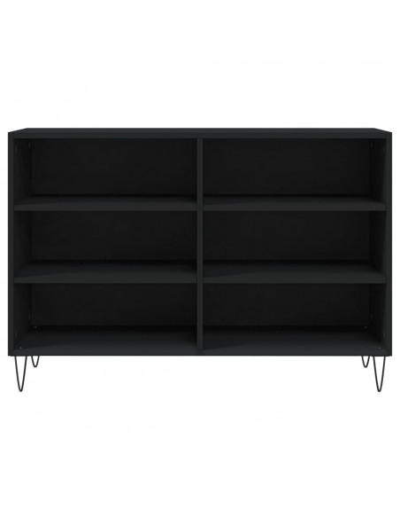 Credenza Nera 103,5x35x70 cm in Legno Multistrato