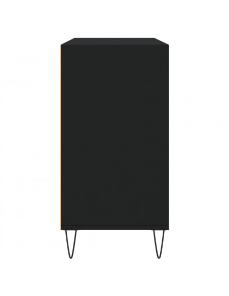 Credenza Nera 103,5x35x70 cm in Legno Multistrato