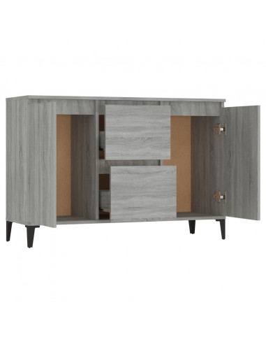 Credenza Grigio Sonoma 104x35x70 cm in Legno Multistrato