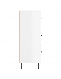 Credenza 69,5x34x90 cm in Legno Multistrato Bianco Lucido 2