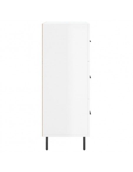 Credenza 69,5x34x90 cm in Legno Multistrato Bianco Lucido