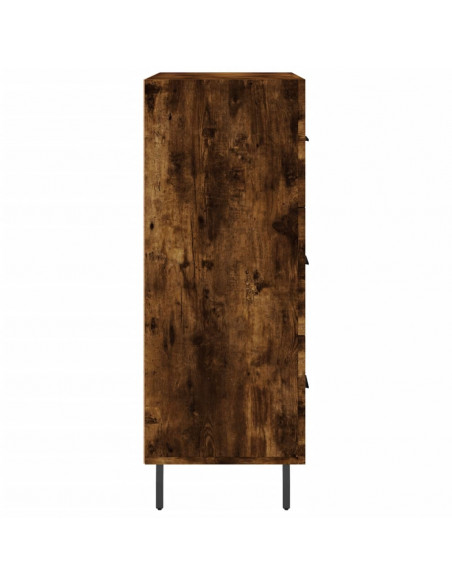 Credenza Rovere Fumo 69,5x34x90 cm in Legno Multistrato