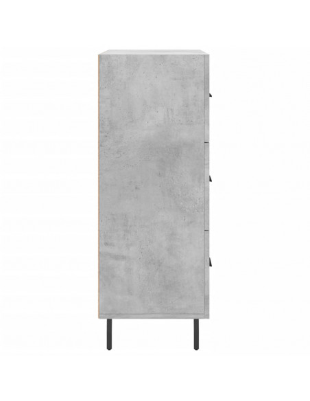 Credenza Grigio Cemento 69,5x34x90 cm in Legno Multistrato