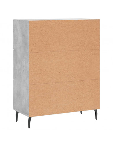 Credenza Grigio Cemento 69,5x34x90 cm in Legno Multistrato