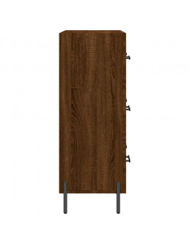 Credenza Rovere Marrone 69,5x34x90 cm in Legno Multistrato