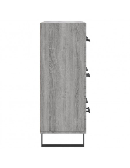 Credenza Grigio Sonoma 69,5x34x90 cm in Legno Multistrato