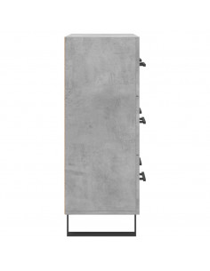 Credenza Grigio Cemento 69,5x34x90 cm in Legno Multistrato 2