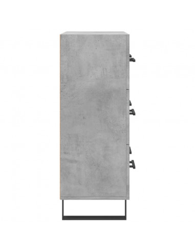 Credenza Grigio Cemento 69,5x34x90 cm in Legno Multistrato