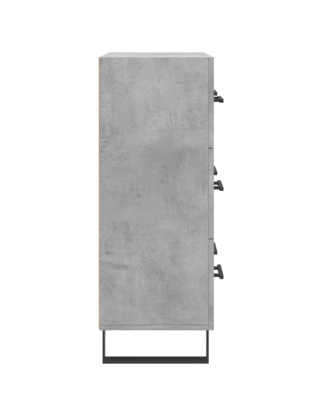 Credenza Grigio Cemento 69,5x34x90 cm in Legno Multistrato