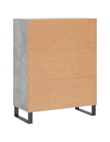 Credenza Grigio Cemento 69,5x34x90 cm in Legno Multistrato