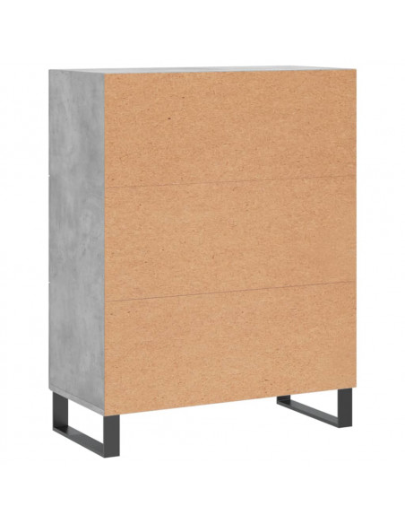 Credenza Grigio Cemento 69,5x34x90 cm in Legno Multistrato
