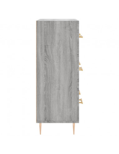 Credenza Grigio Sonoma 69,5x34x90 cm in Legno Multistrato